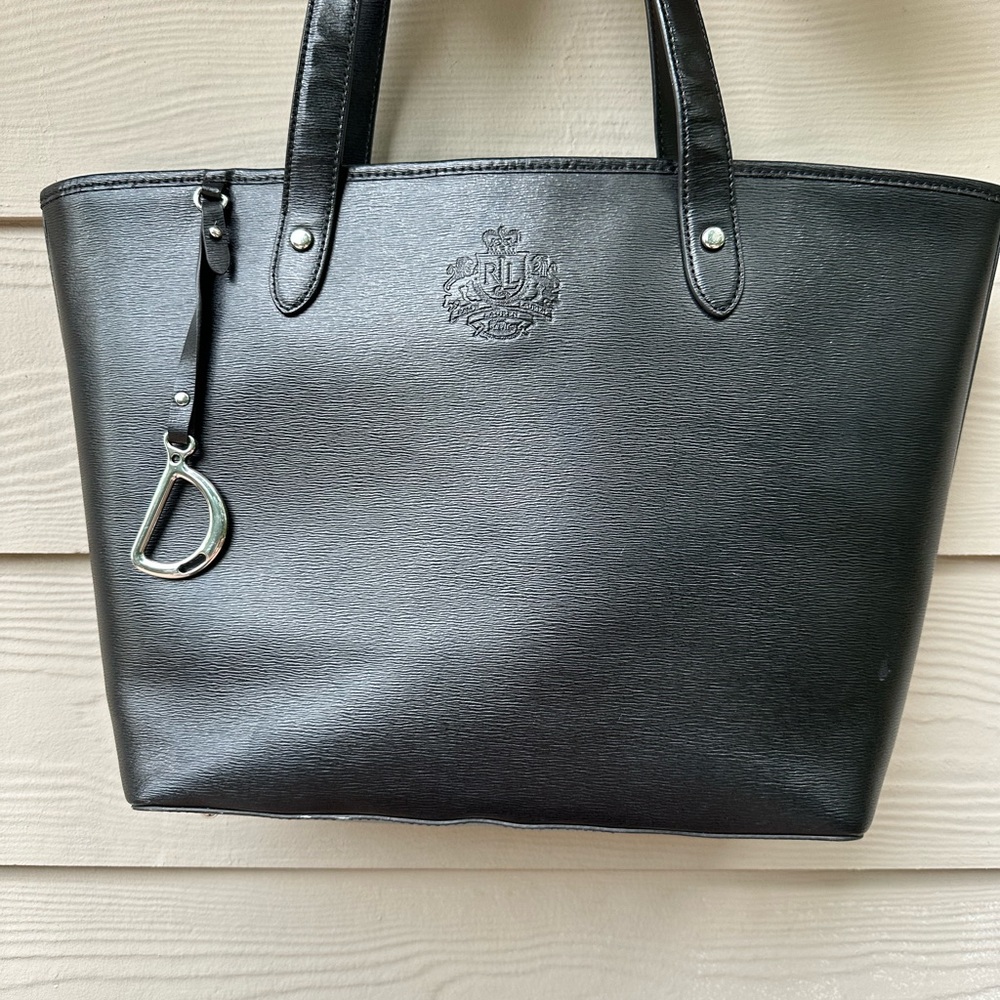 Ralph Lauren Oversize Black Leather Tote - Picture 3 of 16